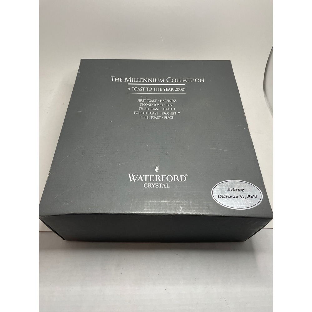 Waterford Crystal Champagne Clear Millennium Collection 2000 Happiness Love Set